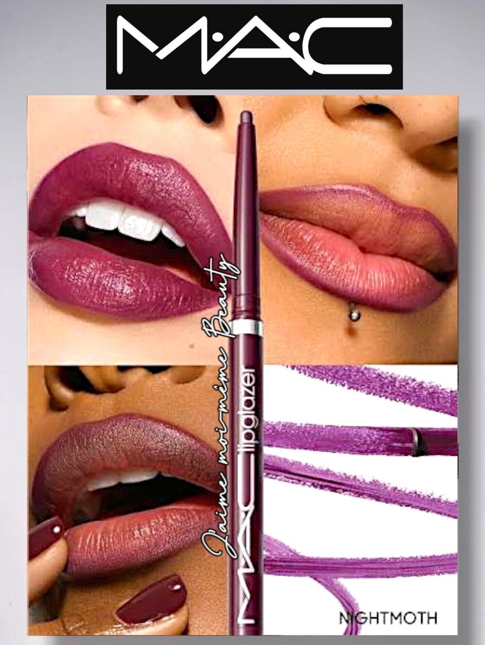 MAC Cosmetics Lip Pencil Nightmoth — Deep Purple Plum
